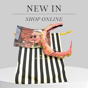 Lele Sadoughi Crystal Corduroy Slim Knotted Headband